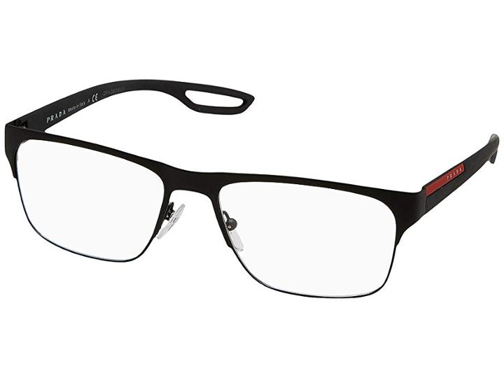 Prada 0ps 52gv (black Rubber) Fashion Sunglasses