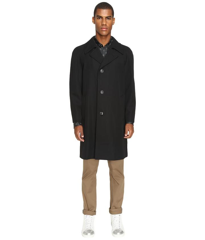 Marc Jacobs Strictly Twill Trench Coat (black) Men's Coat