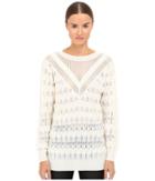 M Missoni Solid Long Sleeve Top (ivory) Women's Clothing
