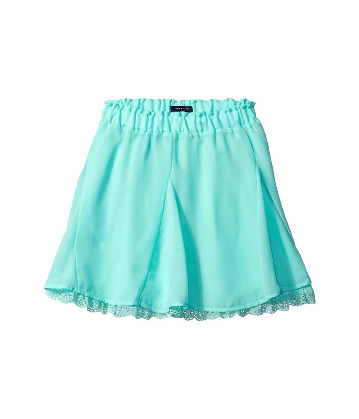 Tommy Hilfiger Kids Solid Chiffon Skirt (big Kids) (cabbage) Girl's Skirt