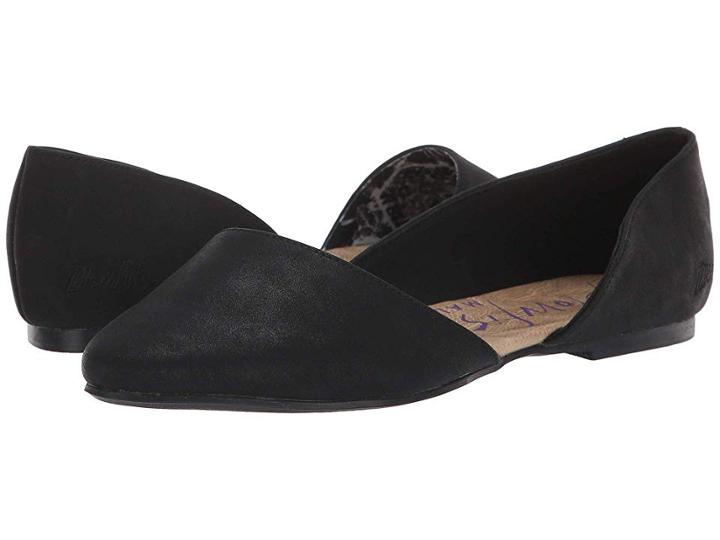 Blowfish Madera (black Slay Bell Metallic Pu) Women's Flat Shoes
