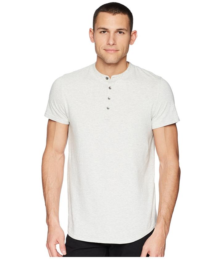 Calvin Klein Jeans Arid Warms Stripe Henley (grey Violet) Men's Clothing