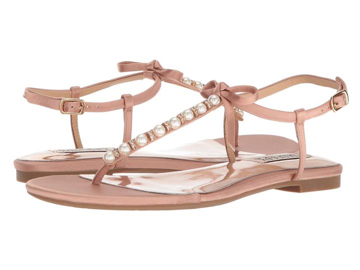 Badgley Mischka Honey (dark Pink Satin) Women's Sandals