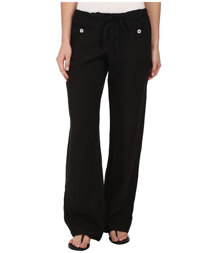 Allen Allen Linen Long Pant Ll9497 (black) Women's Casual Pants