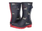 Joules Mid Molly Welly (french Navy Daschund) Women's Rain Boots