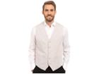 Perry Ellis Linen Suit Vest (natural Linen) Men's Vest