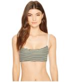 Tommy Hilfiger Active Explorer Stripe Sporty Bikini Top (military Green) Women's Swimwear