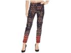 Lisette L Montreal Xox Border Print Ankle Pants (brick Red) Women's Casual Pants