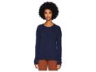 Eileen Fisher Italian Cashmere Round Neck Box-top (midnight) Women's Clothing