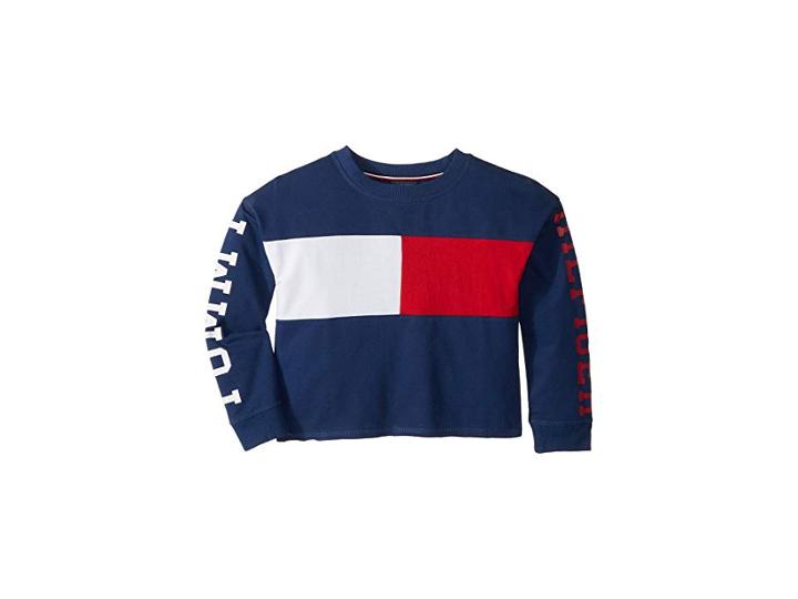Tommy Hilfiger Kids Hilfiger Crew (big Kids) (flag Blue) Girl's Clothing
