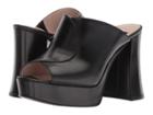 Nine West Lisana 40th Anniversary Platform Slide Heel (black Leather) Women's Sandals