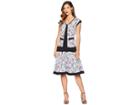 Unique Vintage Twyla Flapper Day Dress (light Blue/pink Floral) Women's Dress