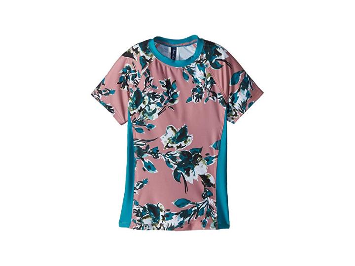 Splendid Littles Watercolor Floral Surf Shirt (big Kid) (sandy Pink) Girl's Swimwear