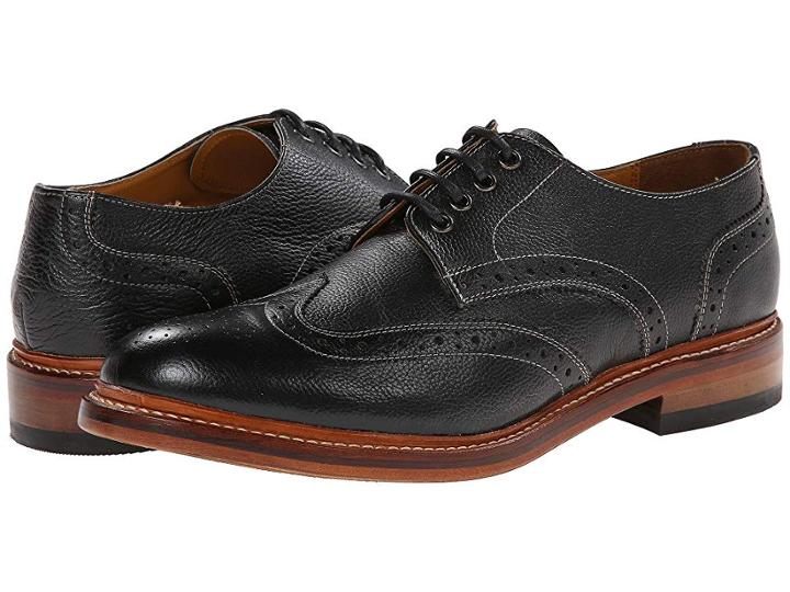 Stacy Adams Madison Ii Oxford (black Milled Leather) Men's Lace Up Wing Tip Shoes