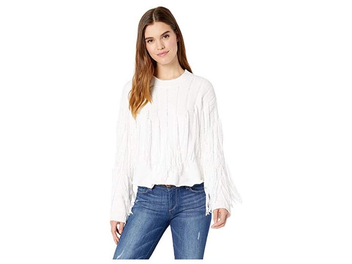 Show Me Your Mumu Carlton Crop Fringe Sweater (alpine Knit) Women's Sweater