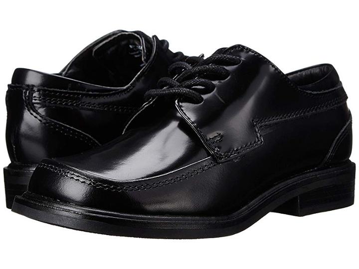 Kenneth Cole Reaction Kids T-flex Sr (little Kid/big Kid) (black Leather) Boys Shoes