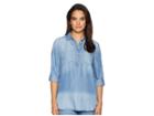 Rock And Roll Cowgirl Long Sleeve Button B4b5759 (blue) Women's Clothing
