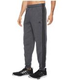 Adidas Essentials 3s Tapered Cuffed Pants (dark Grey Heather/black) Men's Casual Pants