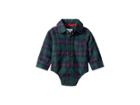 Mud Pie Blackwatch Plaid Button Down One-piece Crawler (infant) (green) Boy's Jumpsuit & Rompers One Piece