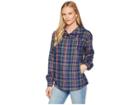 Marmot Shelley Midweight Flannel Long Sleeve (arctic Navy) Women's Sweater