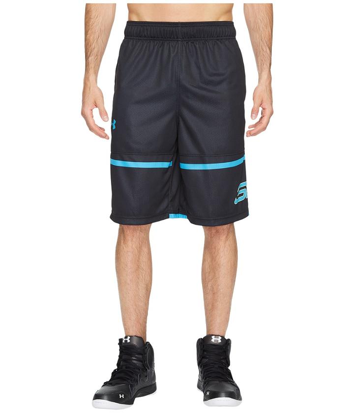 Under Armour Sc30 Pick And Roll 11 Shorts (black/blue Shift/blue Shift) Men's Shorts