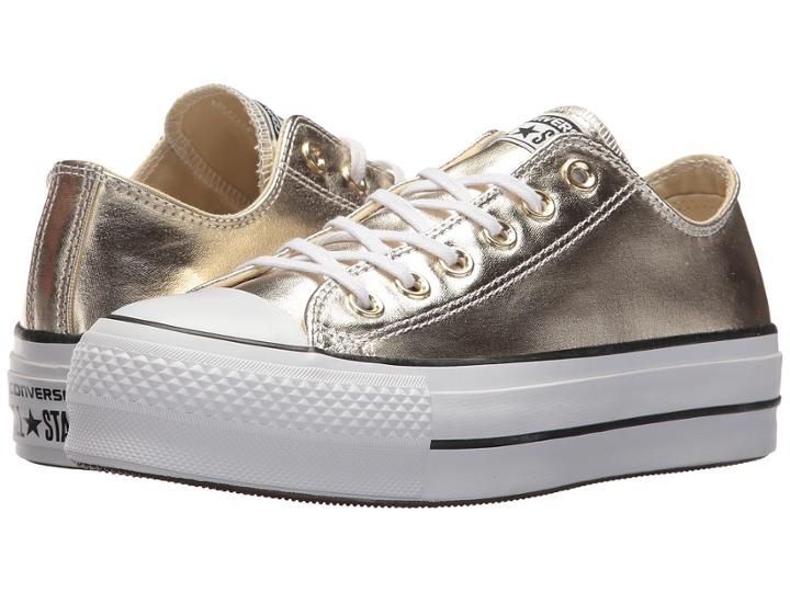 Converse Chuck Taylor(r) All Star Canvas Lift (gold/black/white) Women's Classic Shoes