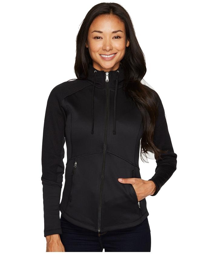 Spyder Bandita Full Zip Hoodie Lt Wt Stryke Jacket (black/black) Women's Coat