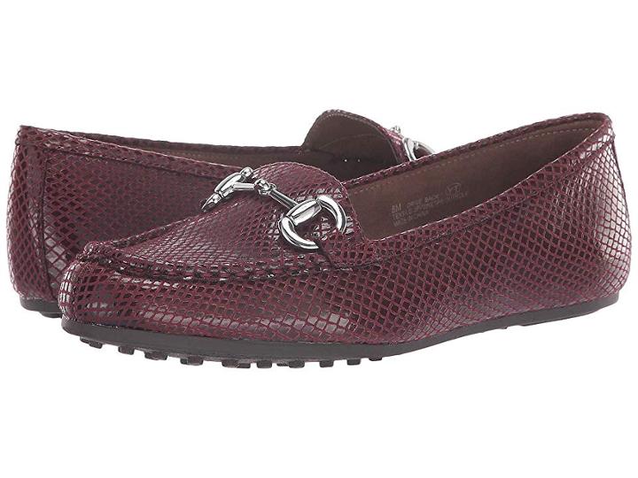 A2 By Aerosoles Drive Back (wine Snake) Women's Flat Shoes