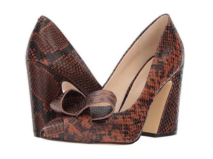 Nine West Haddriana Pump (brown Embossed Classic Snake) High Heels