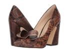 Nine West Haddriana Pump (brown Embossed Classic Snake) High Heels