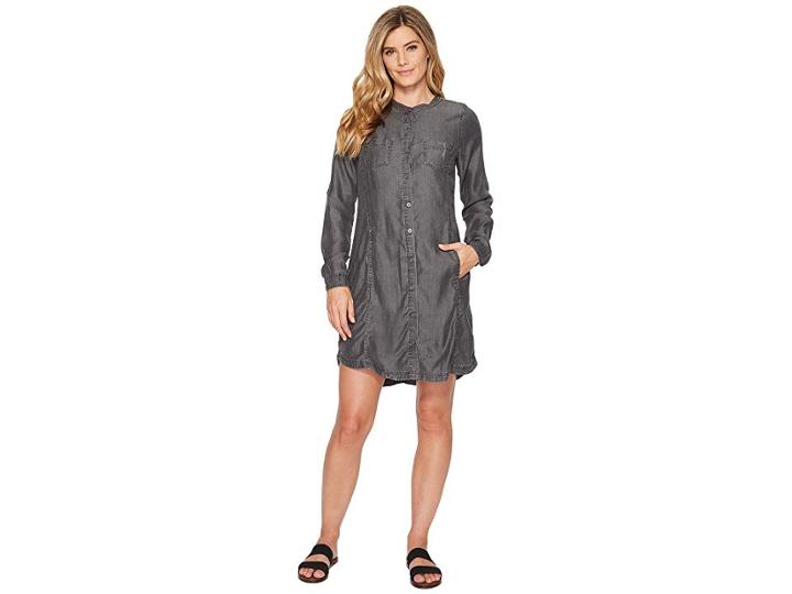 Prana Aliki Shirt Dress (grey Wash) Women's Dress