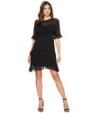 Kensie Crinckle Chiffon Dress Ks2k8185 (black) Women's Dress
