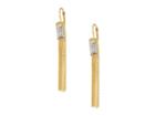 Cole Haan Baguette Lever Drop Tassel Earrings (gold/clear Cubic Zirconia) Earring