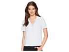 J.o.a. Button Down Short Sleeve Shirt (light Ice) Women's Clothing