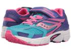 Saucony Kids Cohesion 9 A/c (little Kid) (blue/pink) Girls Shoes