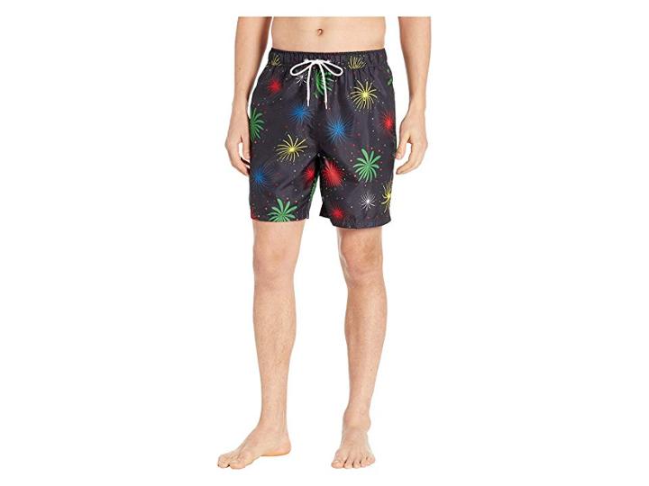 U.s. Surf Club Fire Works Swim Shorts (black) Men's Swimwear