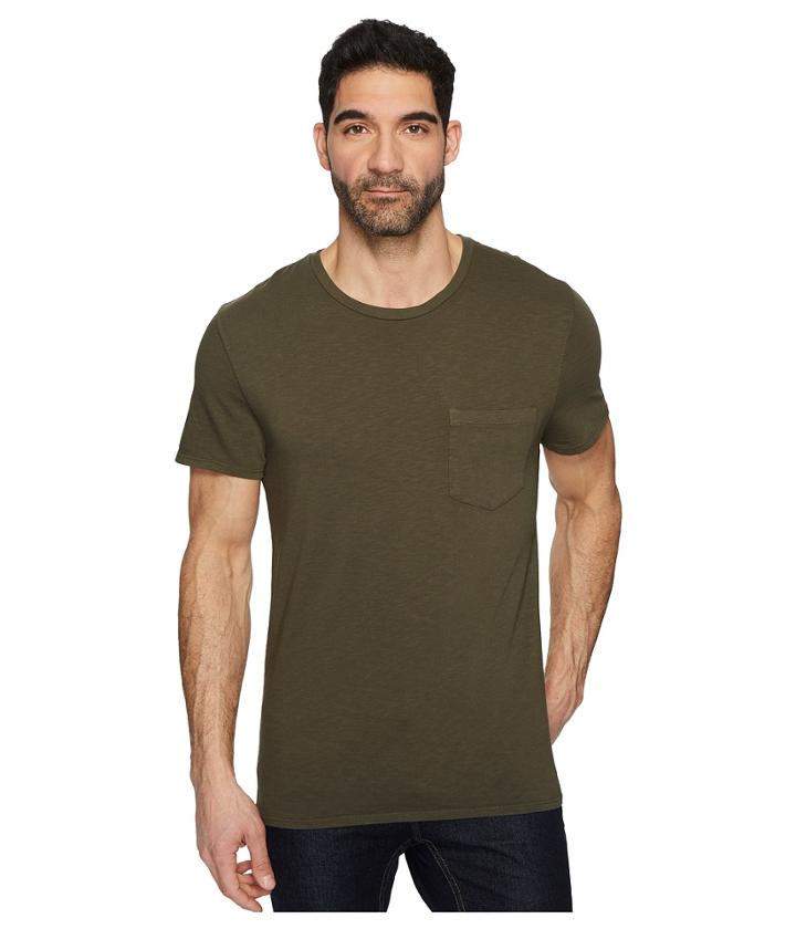 Hudson Crew Neck Pocket Tee (olive) Men's T Shirt