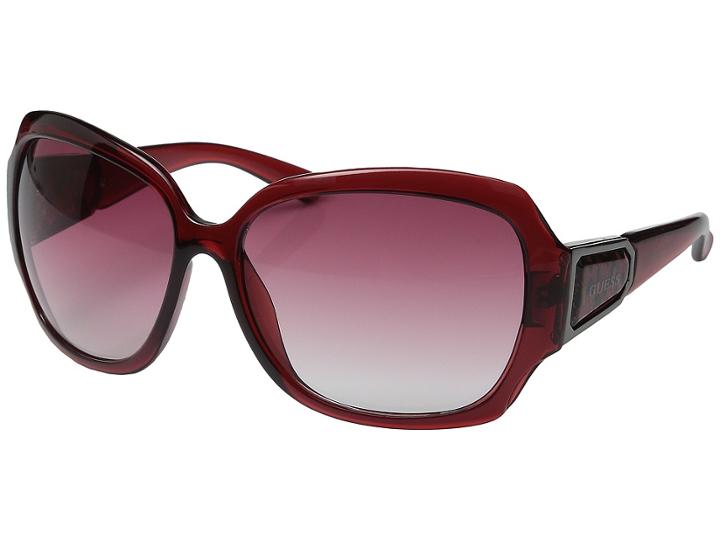 Guess Gu0217f (burgundy Crystal/burgundy Gradient Lens) Fashion Sunglasses