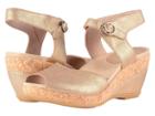 Dansko Charlotte (gold Crinkle) Women's Wedge Shoes
