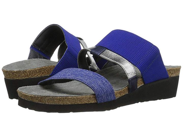 Naot Brenda (blue/silver Stretch Combo/polar Sea Leather) Women's Sandals