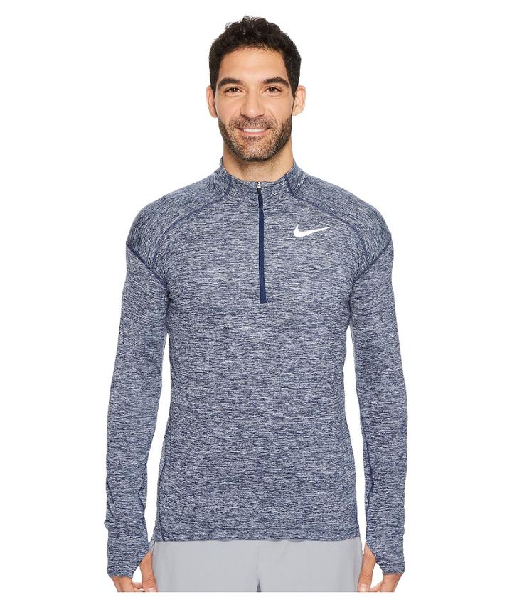 Nike Dry Element 1/2 Zip Running Top (binary Blue/heather) Men's Sweatshirt