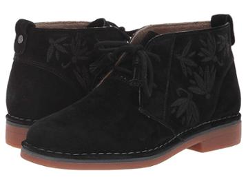 Hush Puppies Cyra Catelyn Embossed (black Suede) Women's Lace-up Boots