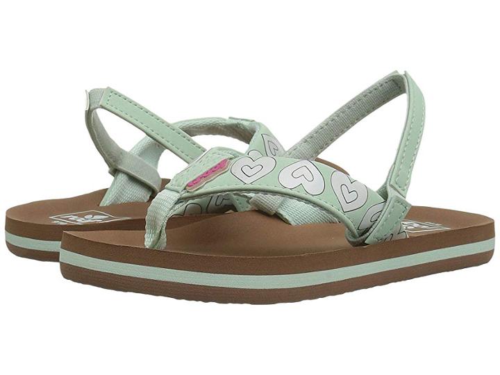 Reef Kids Little Ahi Color Change (infant/toddler/little Kid/big Kid) (mint Hearts) Girls Shoes