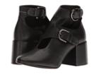 Mm6 Maison Margiela Buckle Bootie (black Leather) Women's Boots