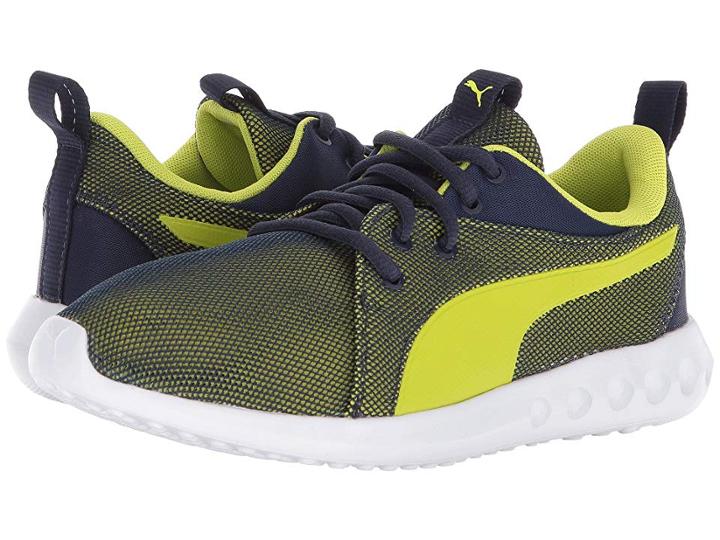 Puma Kids Carson 2 Breathe (big Kid) (peacoat/limepunch) Boys Shoes