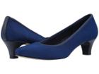 Walking Cradles Izzy (navy Textured Stretch Fabric) Women's 1-2 Inch Heel Shoes