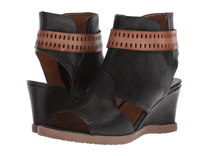 Miz Mooz Brianne (black) Women's Wedge Shoes