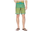 Prana High Seas Shorts (green Field Stripe) Men's Swimwear