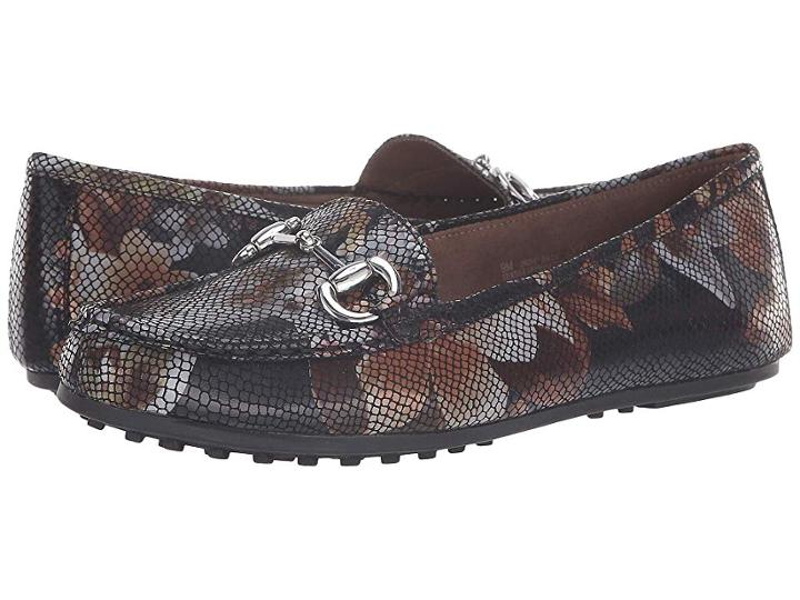 A2 By Aerosoles Drive Back (black Floral) Women's Flat Shoes