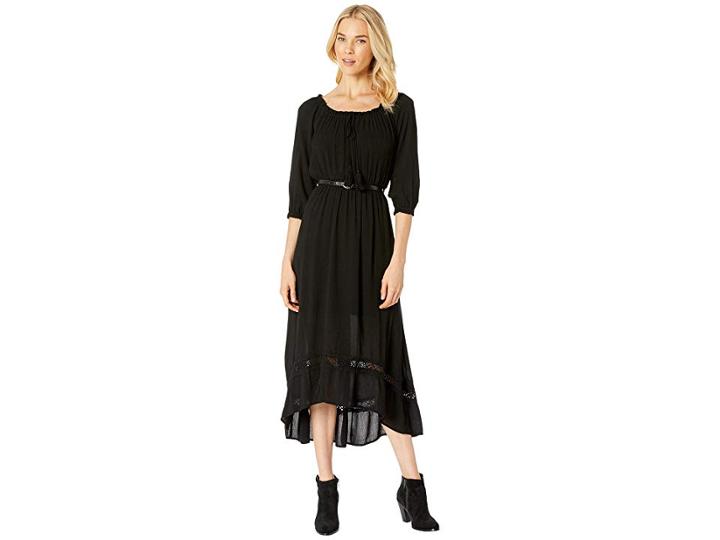 Wrangler 3/4 Sleeve Dress (black) Women's Dress